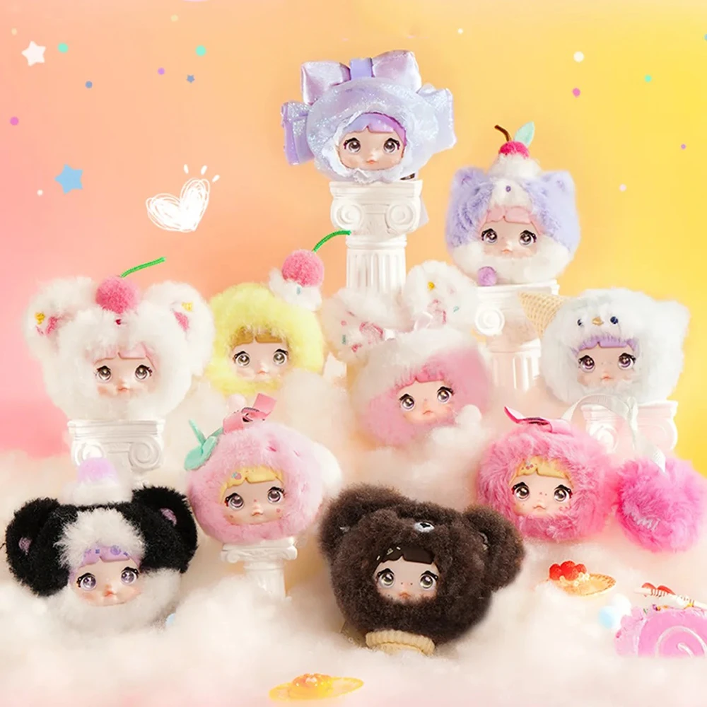 

Nommi Glutinous Rice Ball Pendant Blind Box Series Cotton Candy Feel Backpack Charm for Girls Trendy Vinyl Face Toy Gift