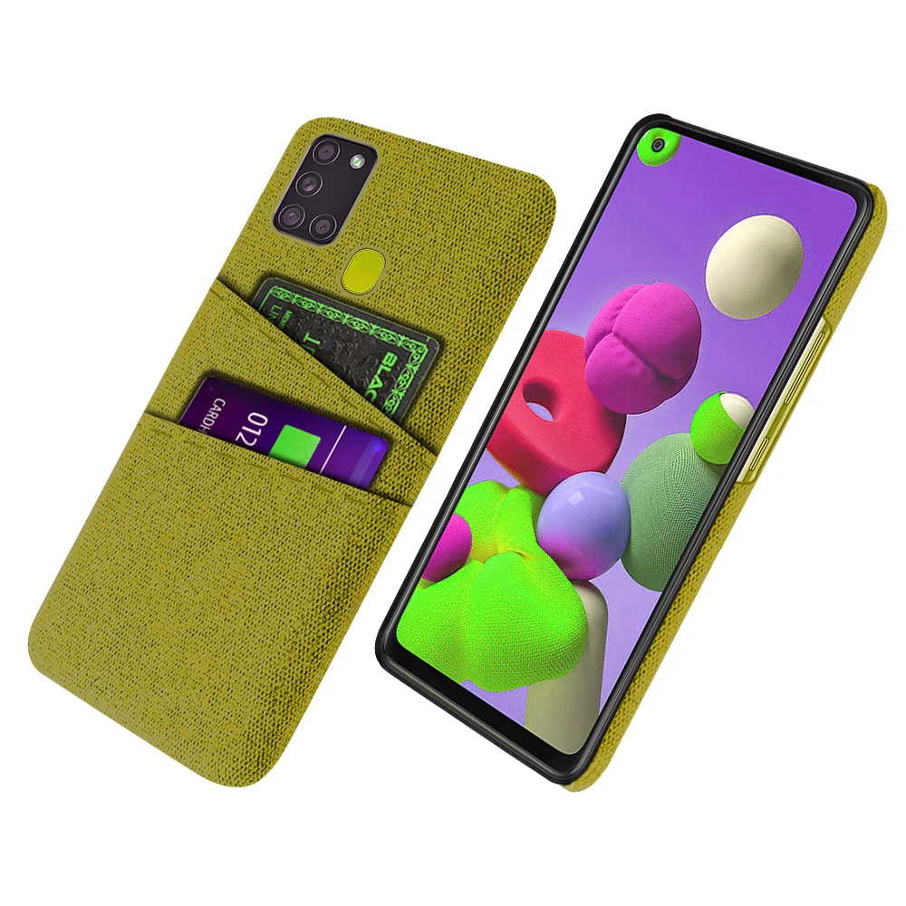 A21S For Samsung Galaxy A21s Case Luxury Fabric Dual Card Phone Cover  For Samsung A21s A217F 6.5'' Coque SM-A217F A 21 s Capa