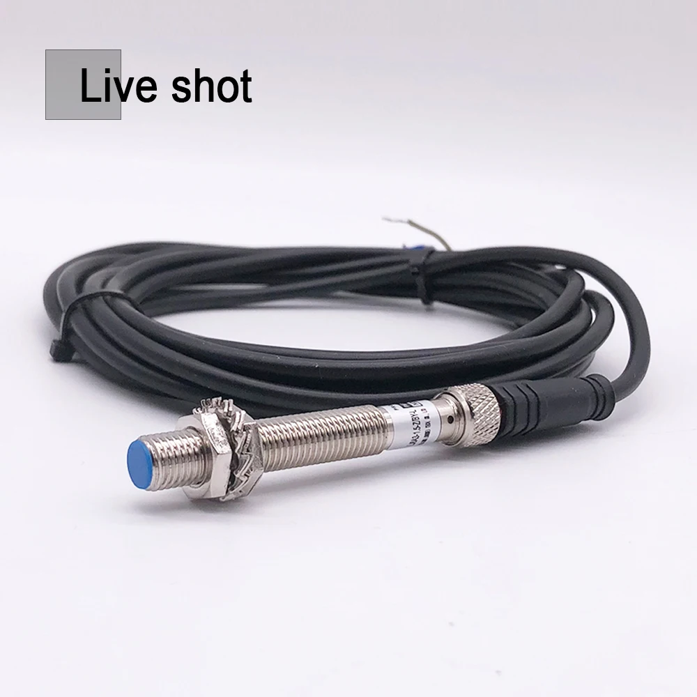 IP65 M8 Inductive Proximity Sensor Cylindrical Metal Approach  3pin Connectior 2m PVC Cable 1.5mm 2mm Detection NPN PNP DC10-30V