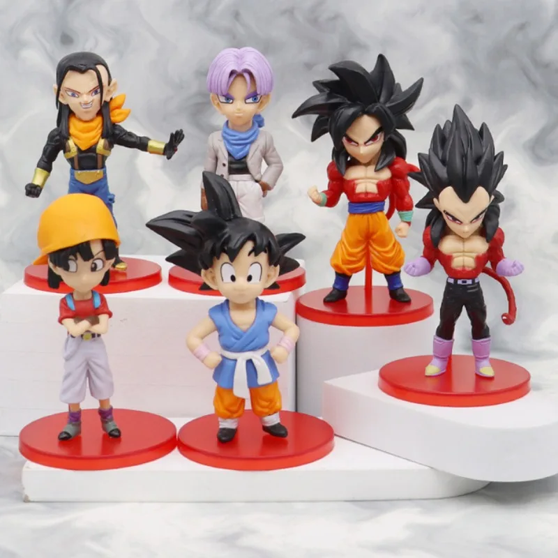 Dragon Ball anime figura d'azione Goku Vegeta Torankusu Goten torta ornamento Figurine Modello Collezione di statue Decorazione Giocattoli Regali