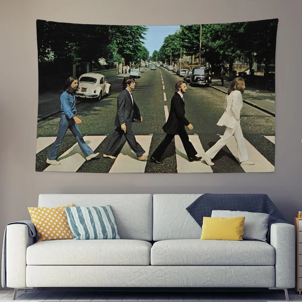 Band T-The B-BeatlesS Classic Cool Tapestry Background Hanging Cloth Bedroom Room Decor Aesthetic Tapestry Wall Party