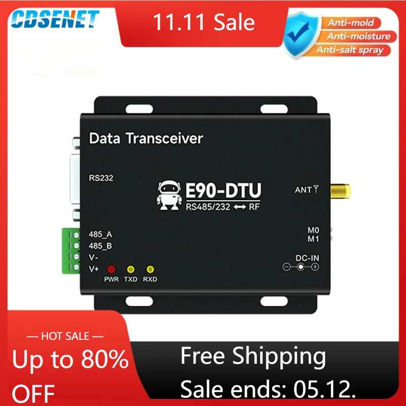 

E90-DTU(900SL30) Реле LoRa RS232 RS485 868 МГц 915 МГц 1 Вт Приемопередатчик и приемник Modbus дальнего действия Беспроводной радиочастотный приемопередатчик RSSI