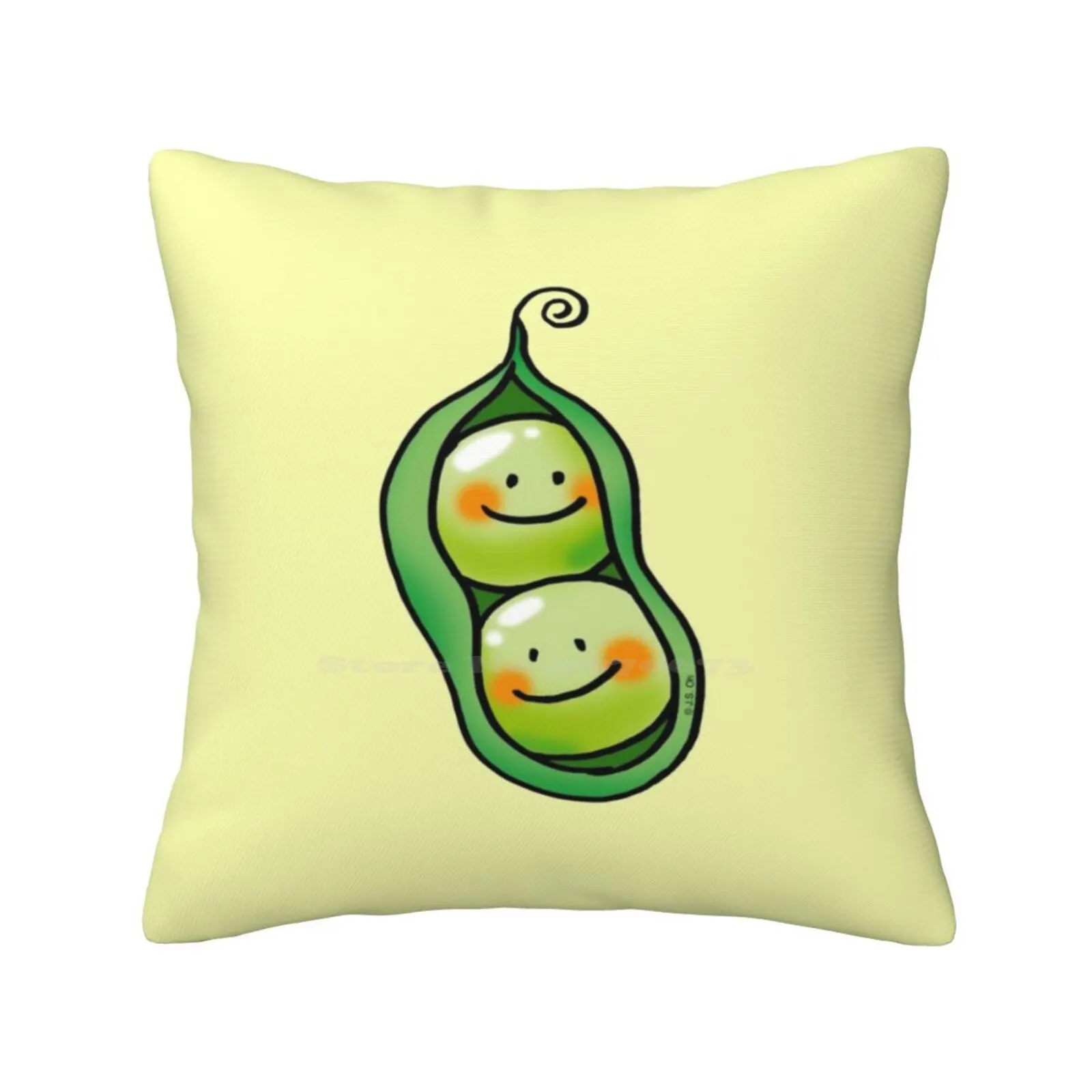 Cute 2 Peas In A Pod Pillowslip Pillowcase Green Pea Cute Pea Pea Cartoon Cute Cartoons Veggie Adorable Two Peas Garden Foods