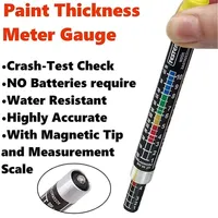NEW Automotive Paint Film Tester Coating Thickness Gauge Quick Tester Paint Indicate Meter Test Tip With Magnetic Crash