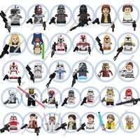 Hot Toys New Clone Trooper Building Blocks Dath Vader Rex Figures Bricks Mandalorians Han Solo Action Model Figure Kids Gift Toy