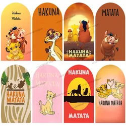 Lion King Hakuna Matata Backdrop Arch Cover Boy Kids Birthday Party Background Photography Decorations Wall Baby Shower Banner