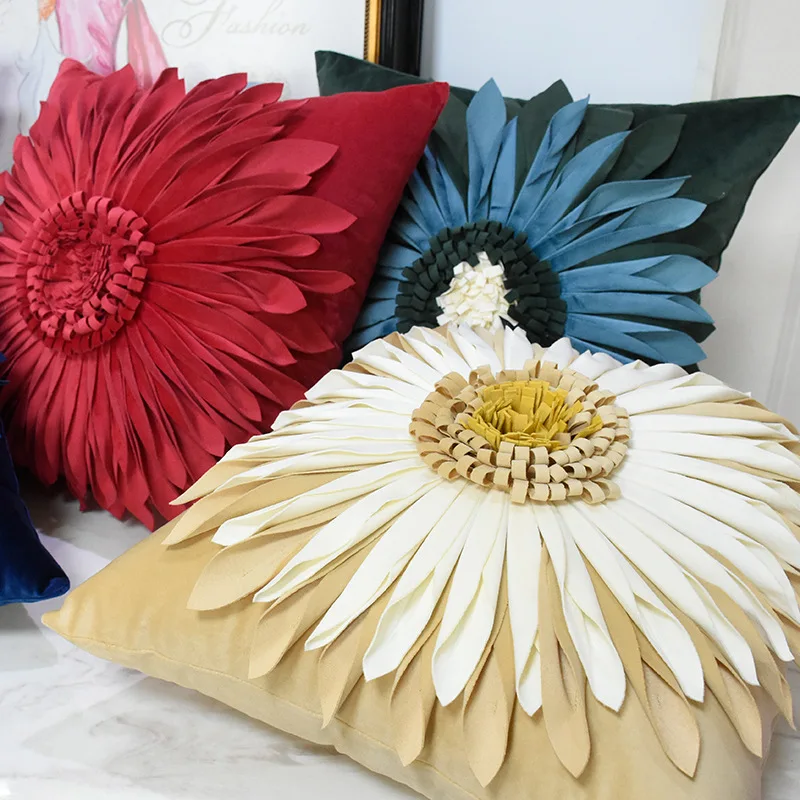 Sunflower Pillow Cover Plaid Pillow Case Car Lumbar Cushion Cover Sofa Office Throw Pillows for Bedroom Hotel home seat