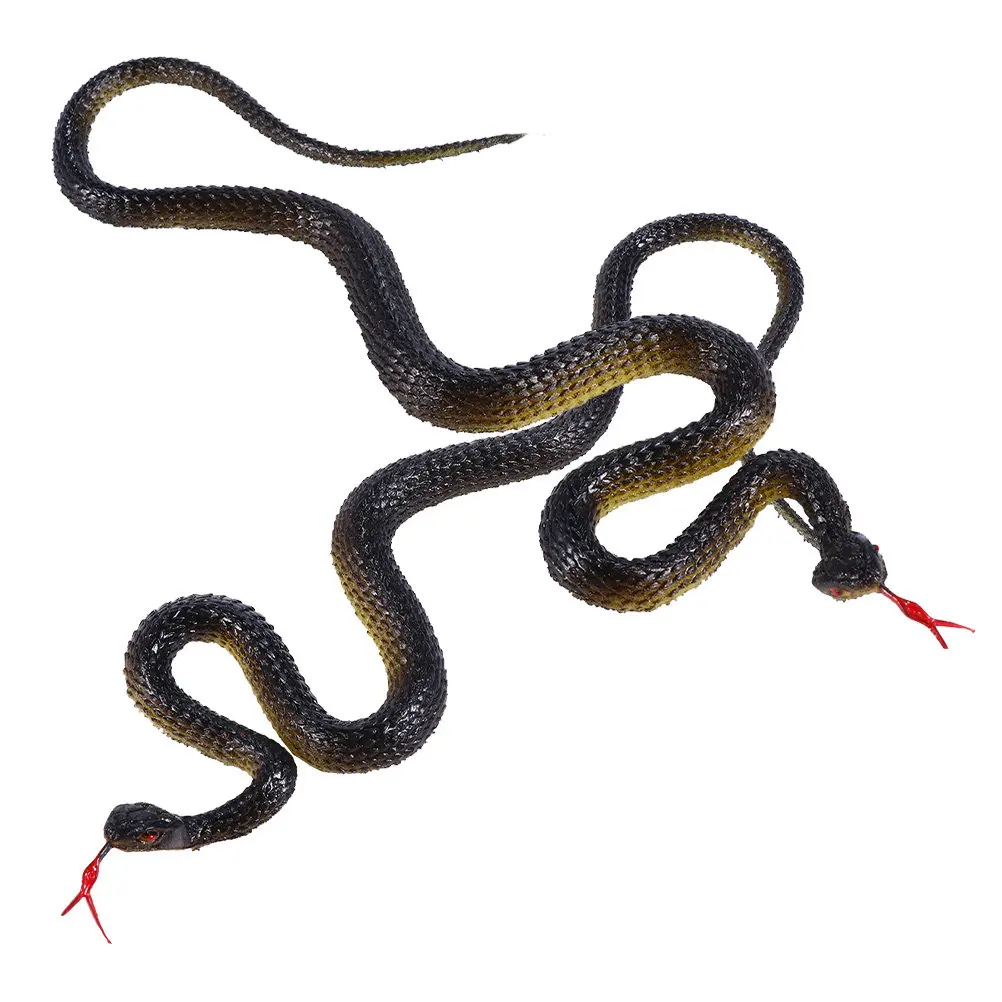 

2Pcs Lifelike Snake Ornament Realistic Rubber Snake Decoration for Haunted House Party Garden Bedroom Playroom Spooky Prank Prop