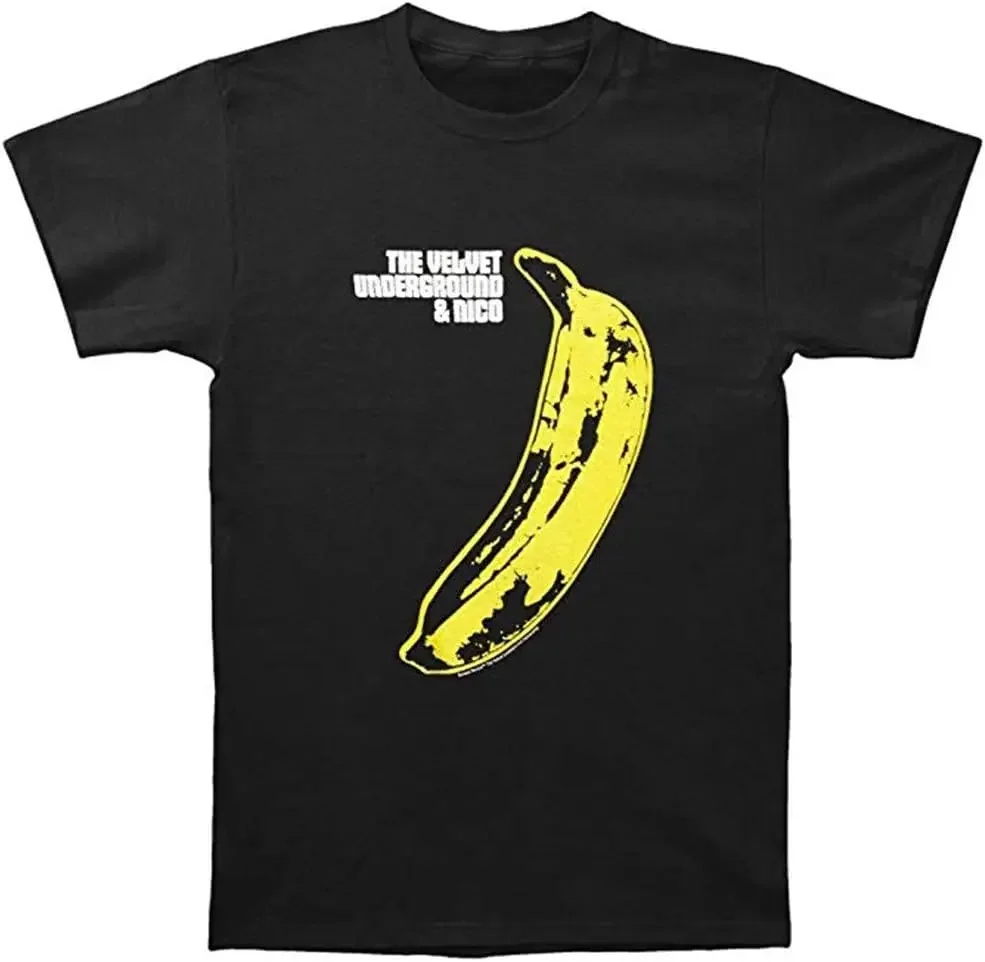 

Underground Warhol Banana T-Shirt Crew Neck T-Shirt Short Sve Top Tee