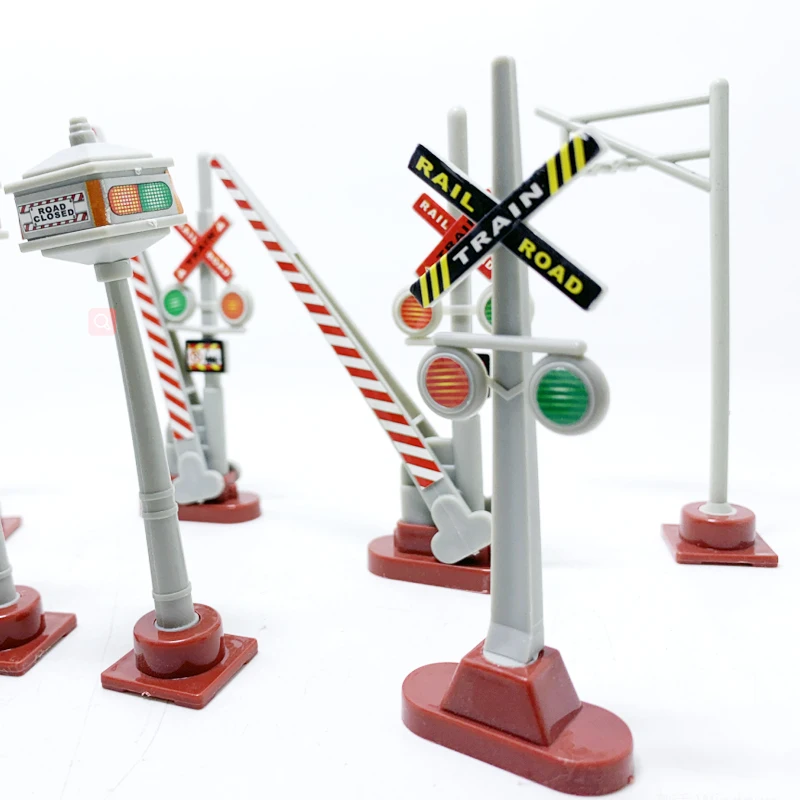 X14 Hot selling electric train track toy generic track scene accessories 8 signs 8pcs/LOT