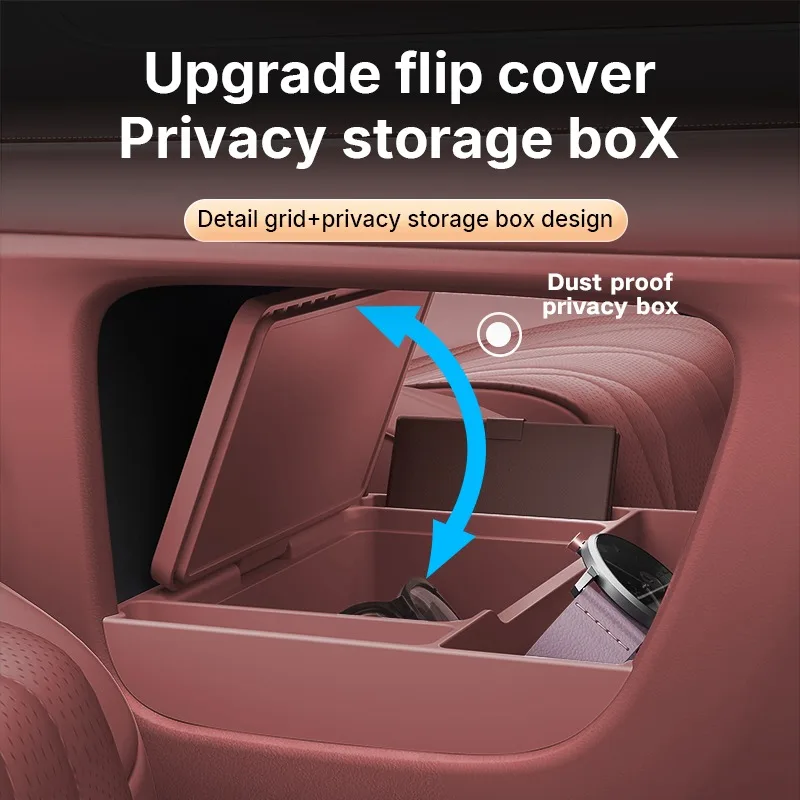 For GAC Hyptec A800 2025+ Central Control Lower Storage Box Black Armrest Glove Box Organizer Tray Car Interior Accessories 1PC