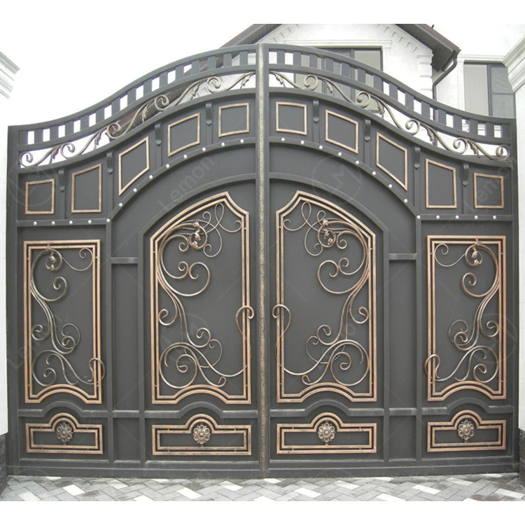 Custom Modern High-end Main Gate Door High Quality Low Price Exterior Iron French Doors