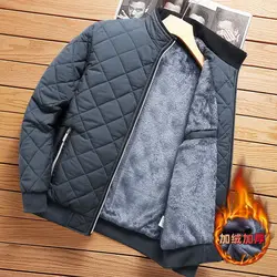 2025 New Slim Fit Coat Autumn Winter Bomber Jacket Men  Fleece Lined Casual Jacket Men Fashion Clothing