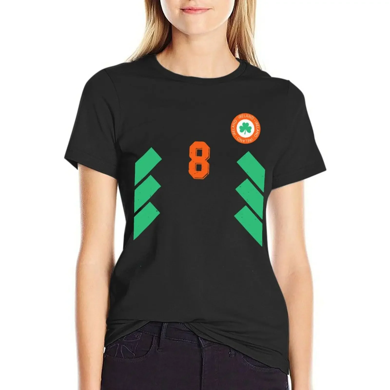

Retro Ireland Soccer Jersey EIRE Football Away 8 T-Shirt customs blacks plus size tops white t-shirt dress for Women sexy