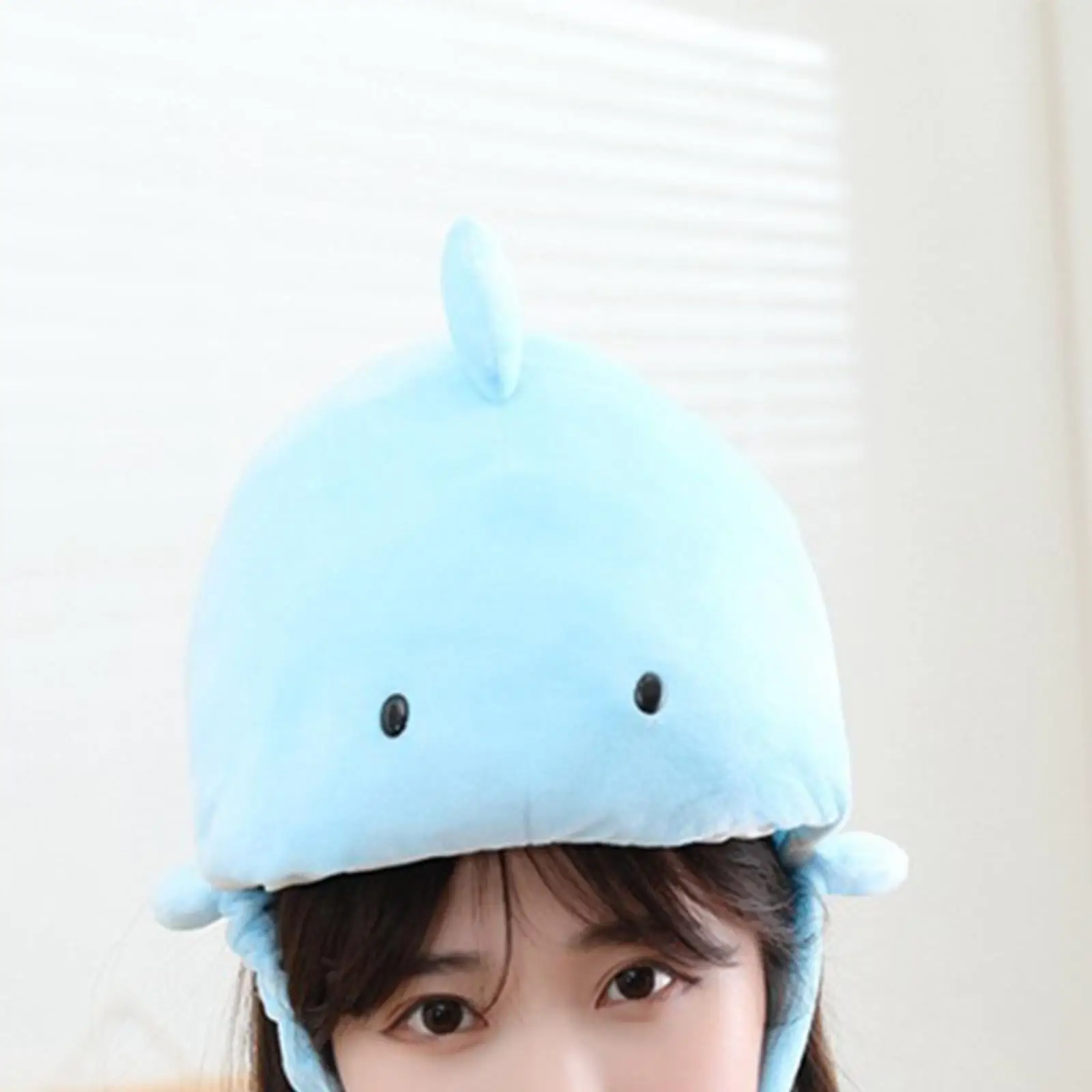 Cartoon Dolphin Headgear Hat Plush Funny for Cosplay Photography Props