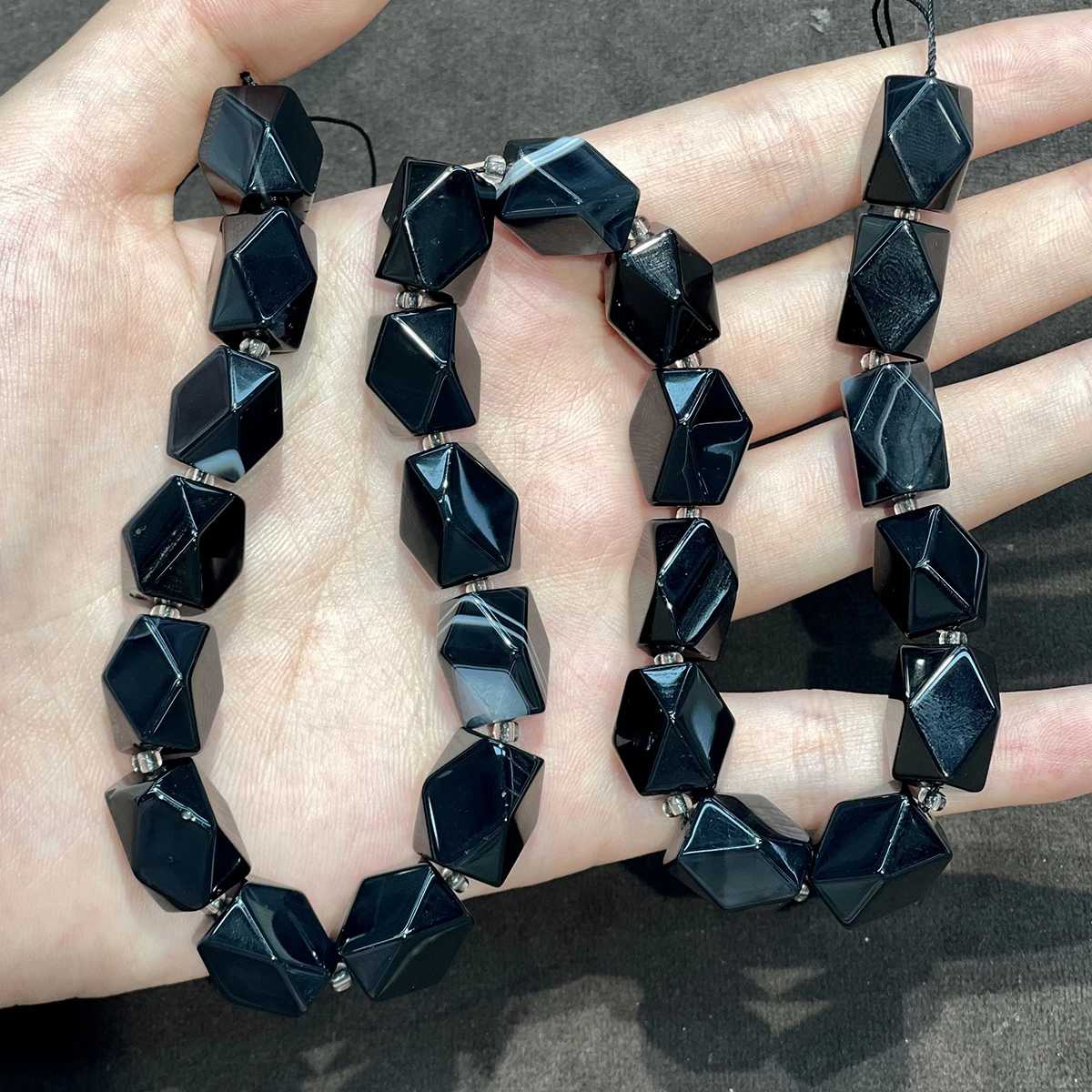 11x13mm Achteckig Facettierte Quadratische Perlen Naturstein Kristall Achat Perlen für Schmuckherstellung DIY Halsketten Armbänder Zubehör – Detail 9