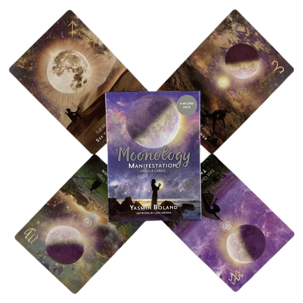 New Magic Moon Oracle Cards Divination Deck English Versions Edition Moonology Manifestation Board Playing Table Games For Party