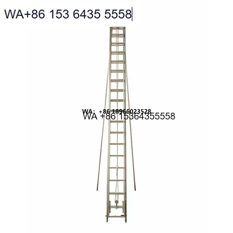 Wmwmnu Heavy Duty Aluminum Fire Fighting Extension Ladder 2 3 Sections 6 15 Meters 150kg Load for Fire Brigade and Emergency