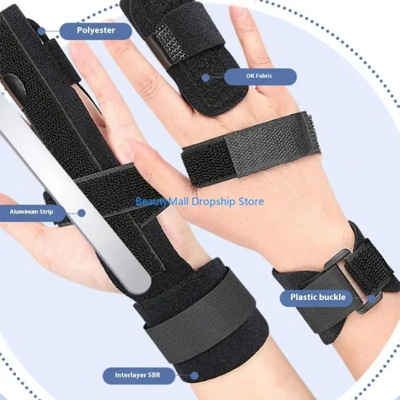 40JD Multipurpose Adjustable Finger Support Brace With Aluminum Stabilizers And Soft Fabric