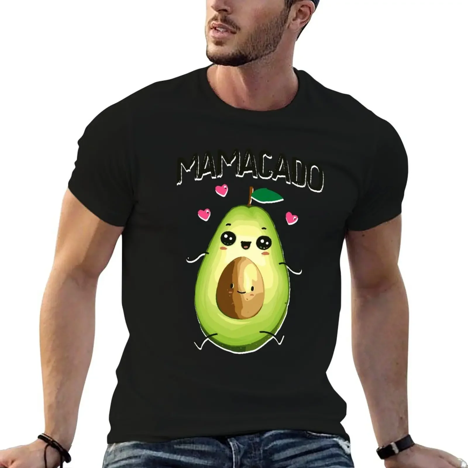 Mamacado - Avocado - Mom - Partnerlook Pregnant T-Shirt for a boy man clothes Men's cotton t-shirt