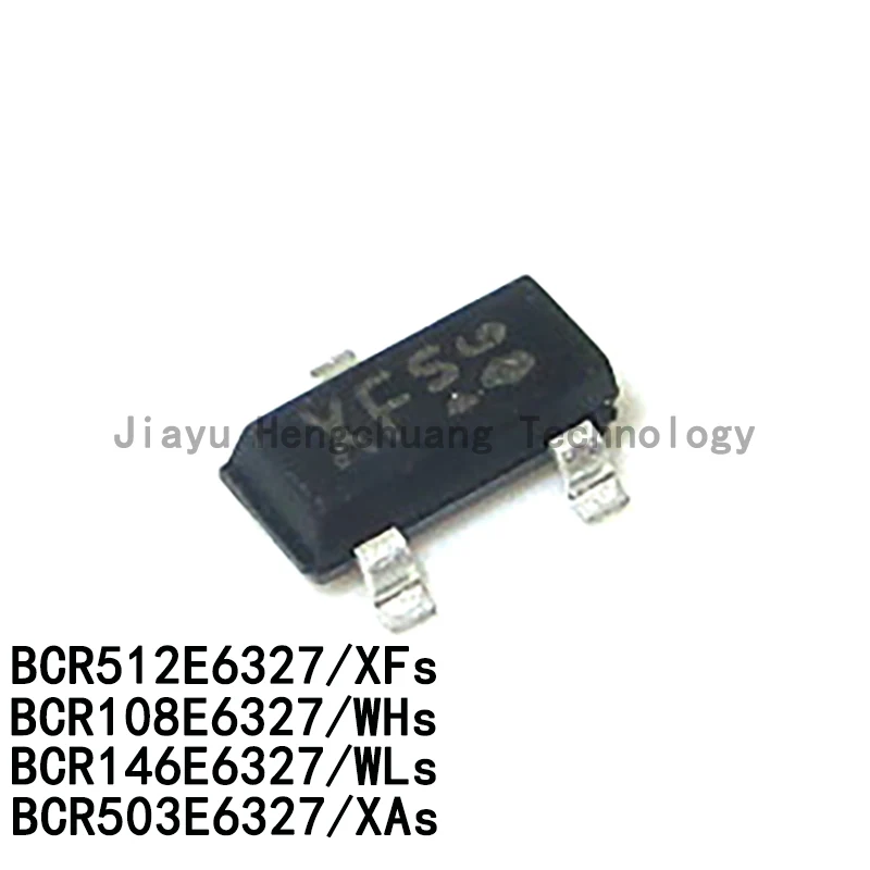 Serigrafia XFs BCR108E WHS BCR146E Wls BCR503 E6723 AXs SOT23 NPN Transistores digitais, 20 peças
