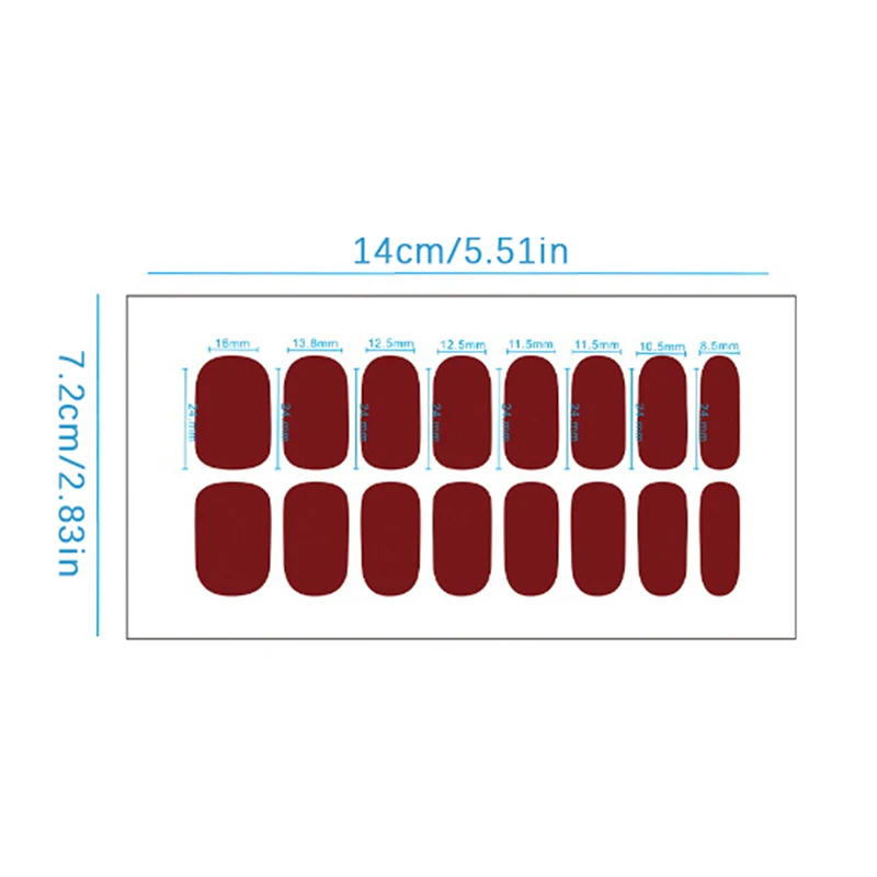 16 Stück/Blatt halb gehärteter Gel-Nagellack-Aufkleber lang anhaltende Verlängerungscreme-Nagel-Aufkleber Voll deckel Farbverlauf gehärteter Schieber egler