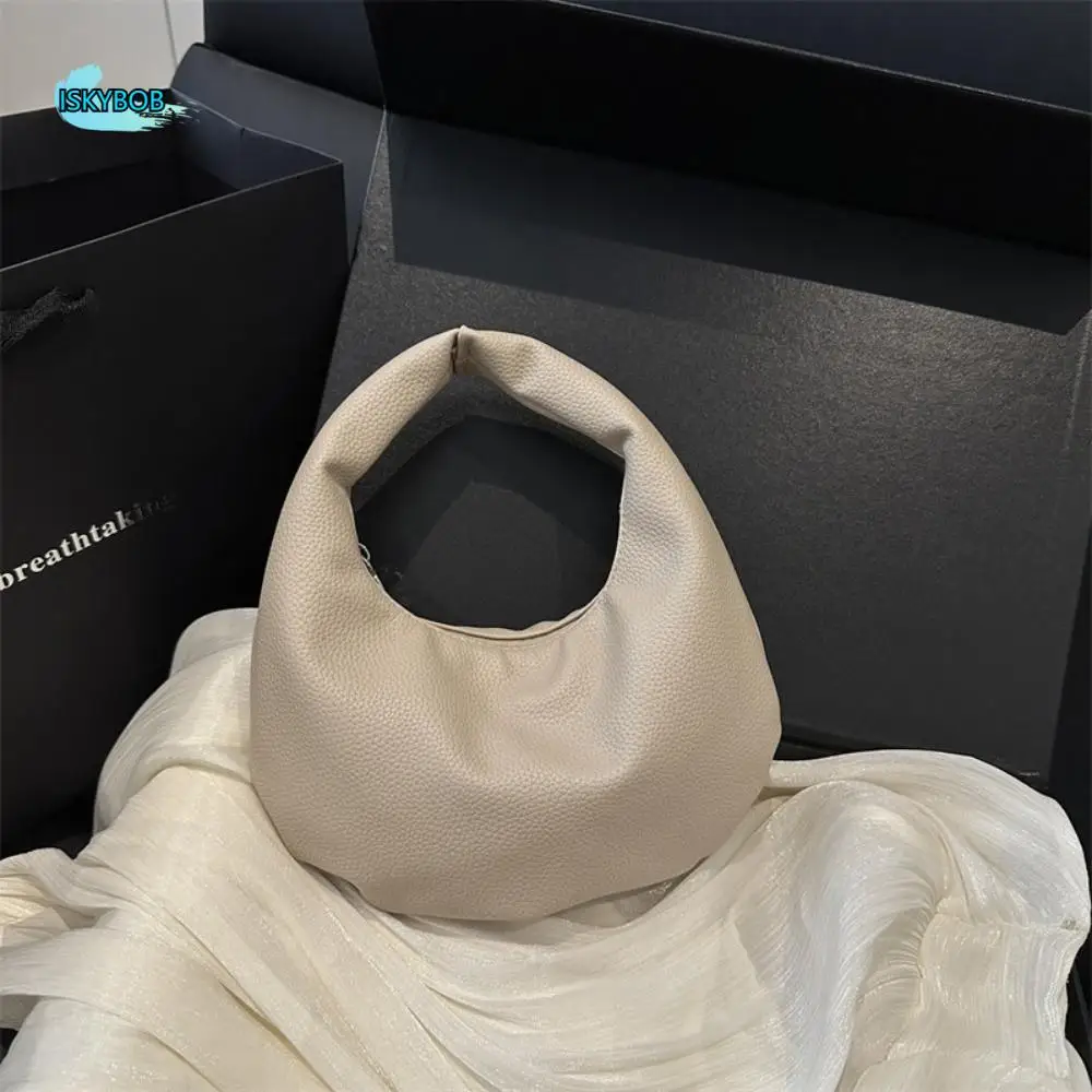 

Fashion Solid Color Clutch Bags Small Women Tote Bag Commute Pu Leather Handbags Female