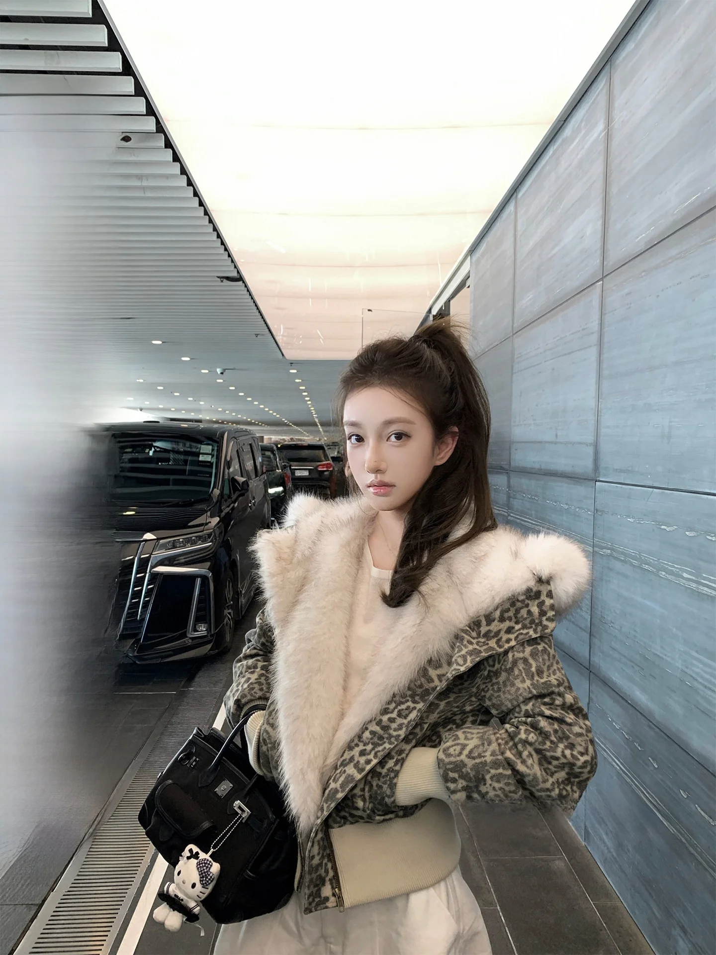 

Chestnut Cocoa Manchester Old Story 90 White Duck down Hooded Large Fur Collar Angle Zipper down Jacket Women's Casual Style ...