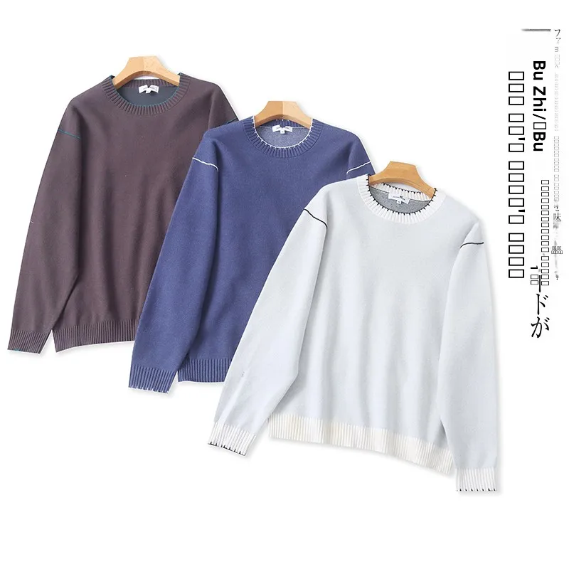 

Loose Fit round Ne Sweater for Women Casual Sle Color Blo Knitwear V2965 Winter New Arrival Girls Faion Online Exclusive