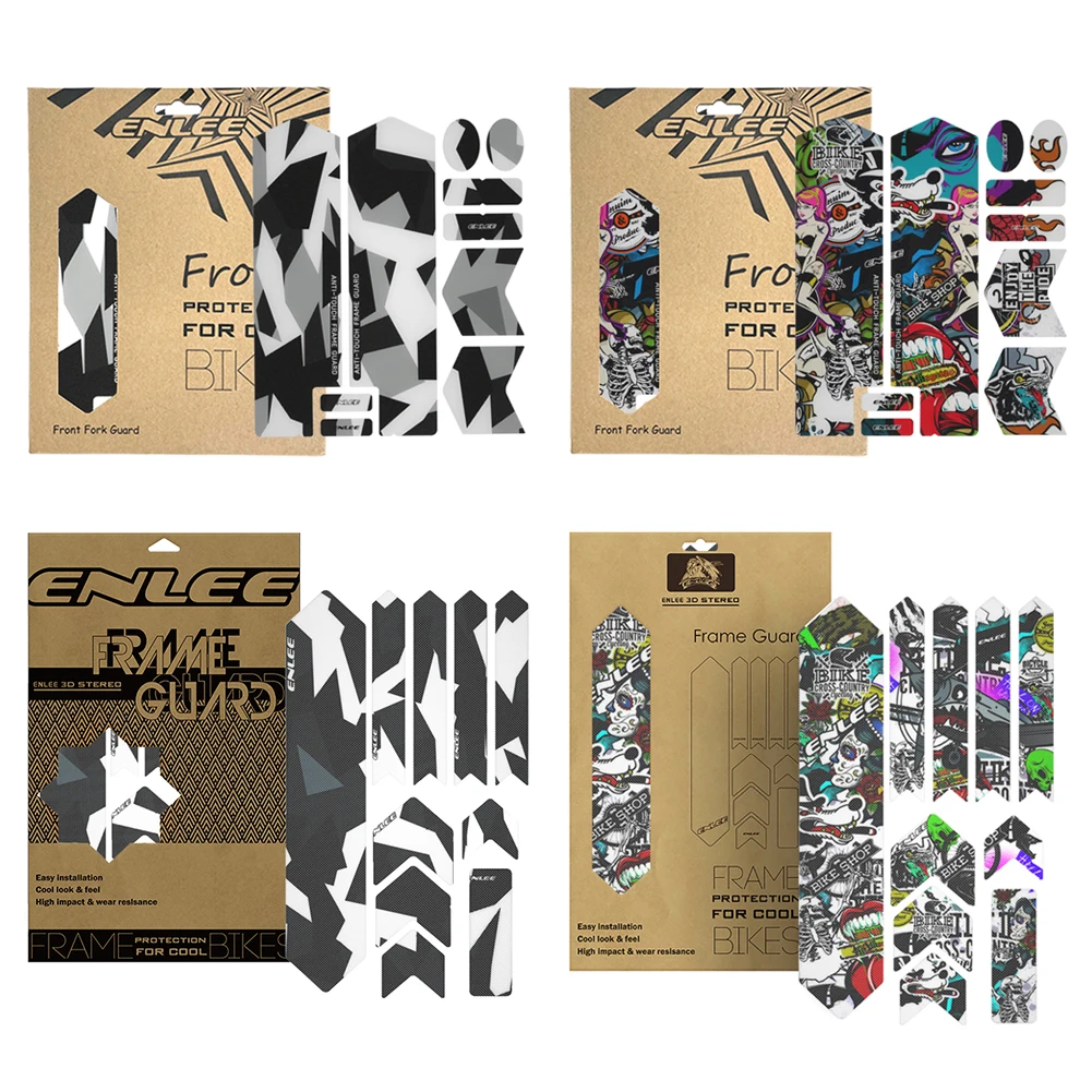 

MTB Bicycle Front Fork Frame Guard Stickers Scratch-Resistant Reusable Bike Sticker for Mountain Bike Accessories