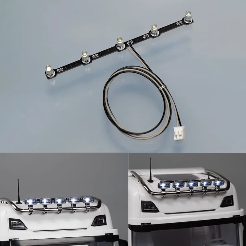 

LED Roof Spotlight PCB Board for 1/14 Tamiya RC Dump Truck SCANIA 770S 6X4 56368 8X4 56371 Toys Car Parts