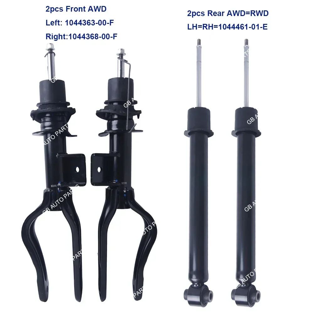 

4pcs Front Rear Left Right Shock Absorber Strut Damper for Tesla Model 3/Y AWD 2017-2021 1044363-00-F 1044368-00-F 1044461-01-E