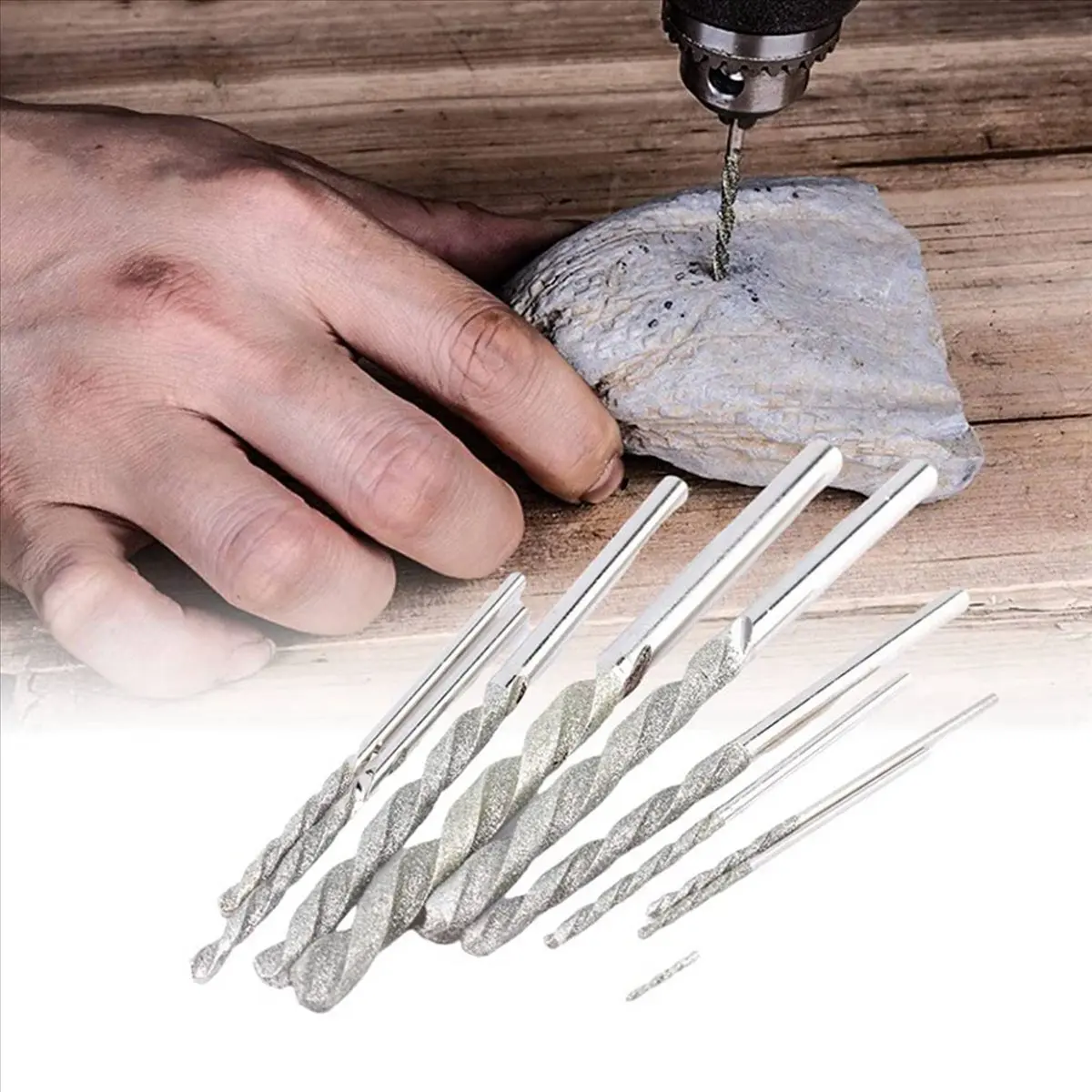 

[AA49] 30 Pieces Diamond Drill Bits Set Twist Diamond Tip Drill Bit Heavy Duty Mini Diamond Drill Bit Set for Glass Tile