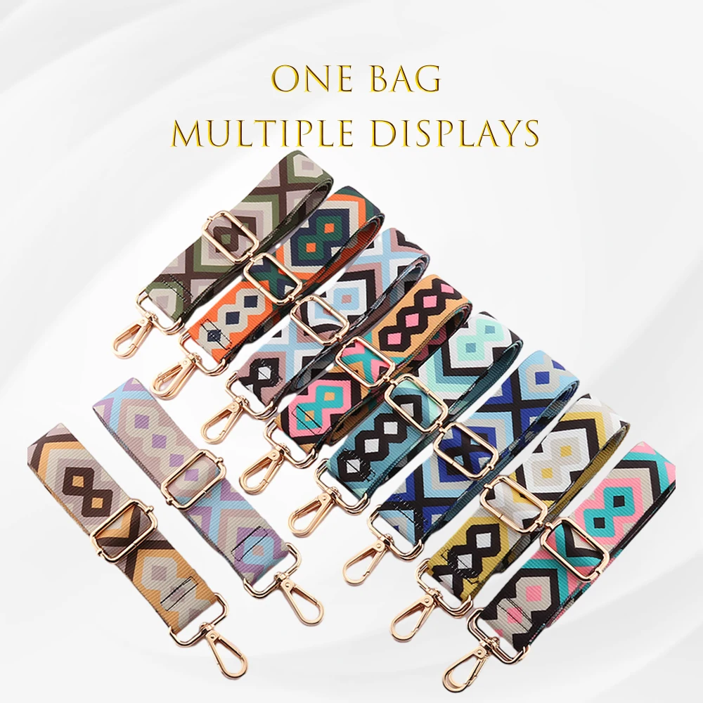 Adjustable Length Handbag Strap Women Messenger Colourful New Sling Crossbody Bag Straps For Handbag Shoulder Band Accessories