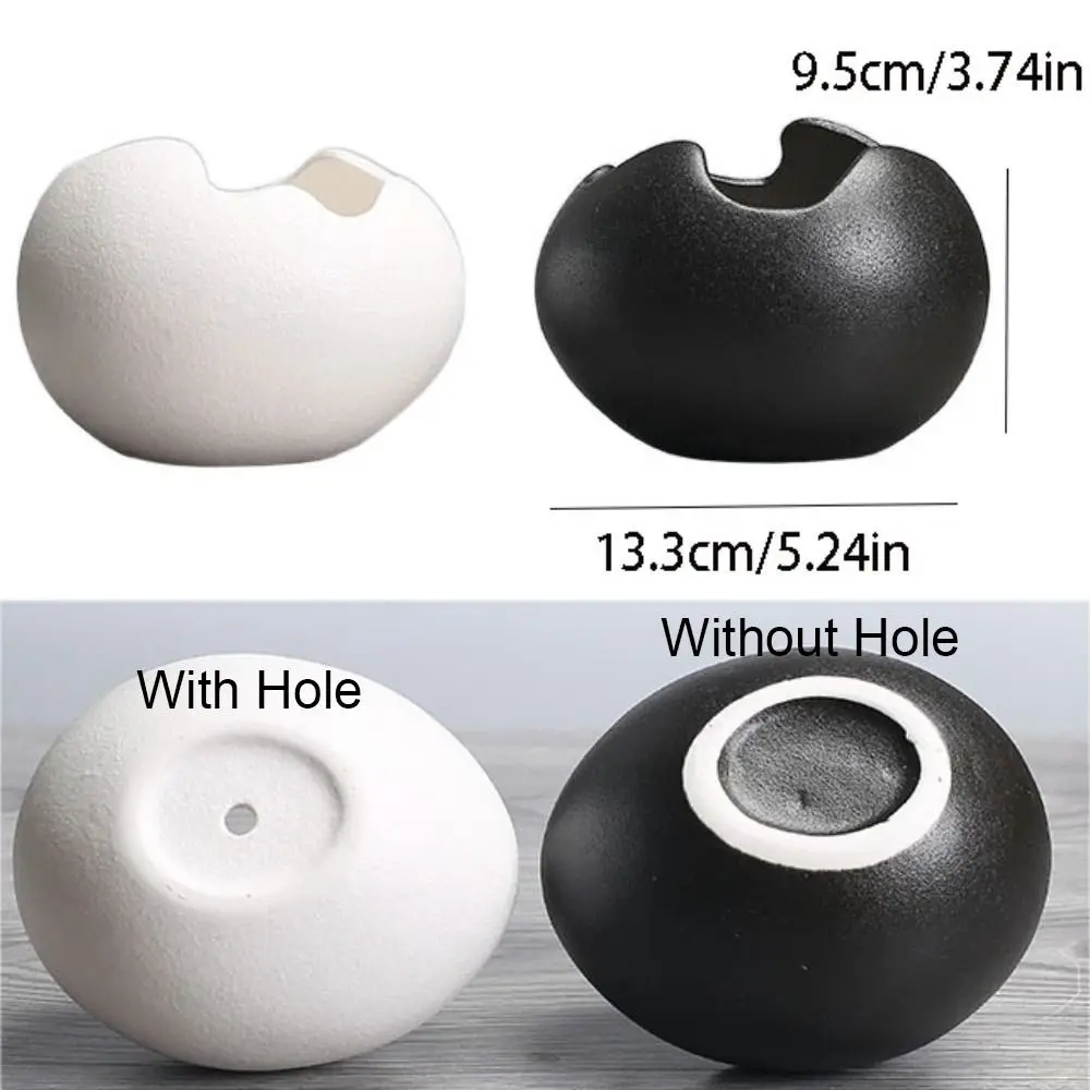 Ceramic Flowerpot Broken Eggshells Shapes Decorative Succulent Plant Container Hydroponic Flower Holder Living Room