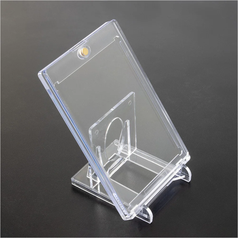 6Pcs Plastic Clear Card Display Stand Adjustable Easel Holder Plate Holder for Photos Artwork Collection Plastic Card Stand