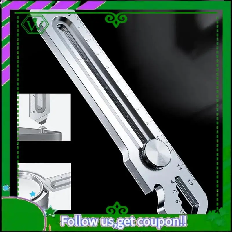 Affidabile -6 in 1 coltello multiuso multifunzione in acciaio inossidabile design per rottura coda/righello/apribottiglie taglierina a scatola retrattile