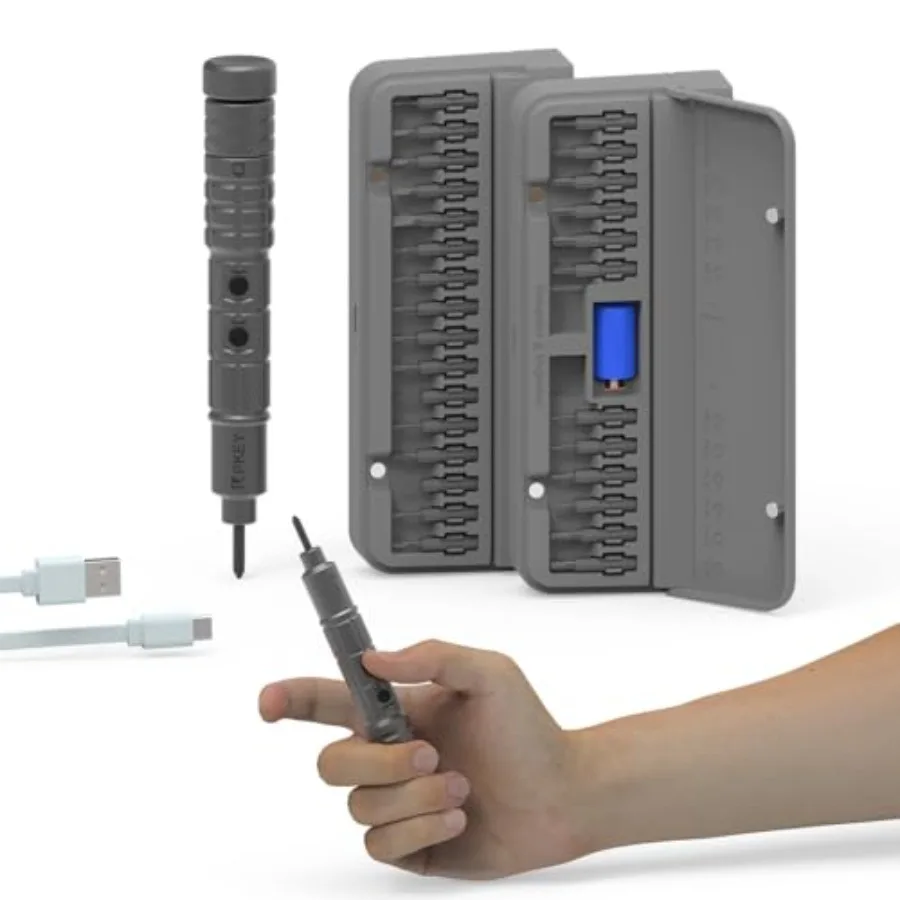 

Мини-набор электрических отверток: прецизионная беспроводная электрическая отвертка с 28 магнитными насадками, 3 режима крутящего момента, защита от перегрузки