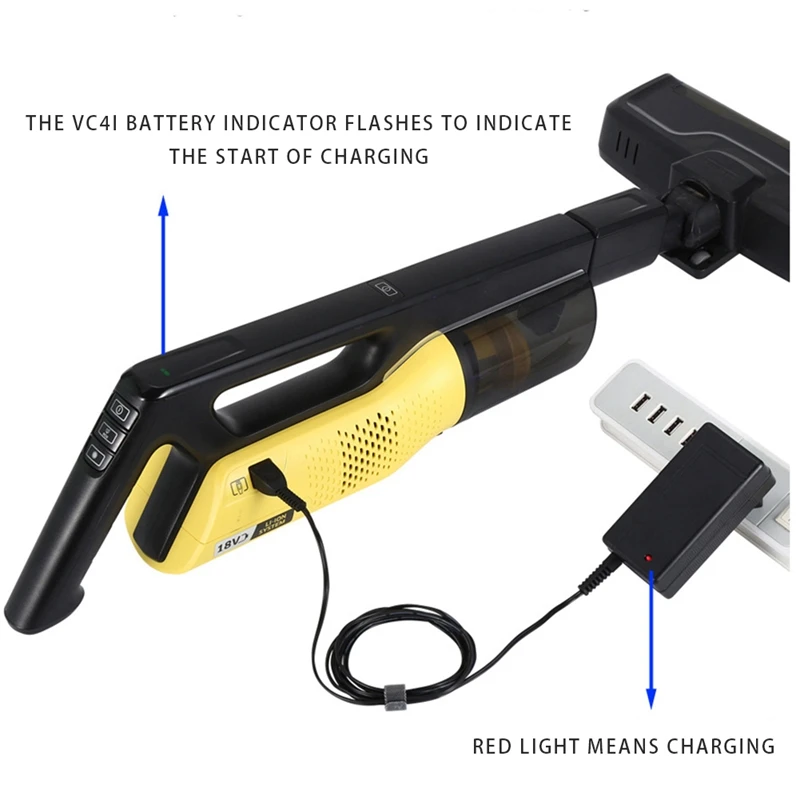 Vacuum Cleaner Charger Overcharge Protection Adapter Power Supply For Karcher VC4I VC5 Vacuum Cleaners