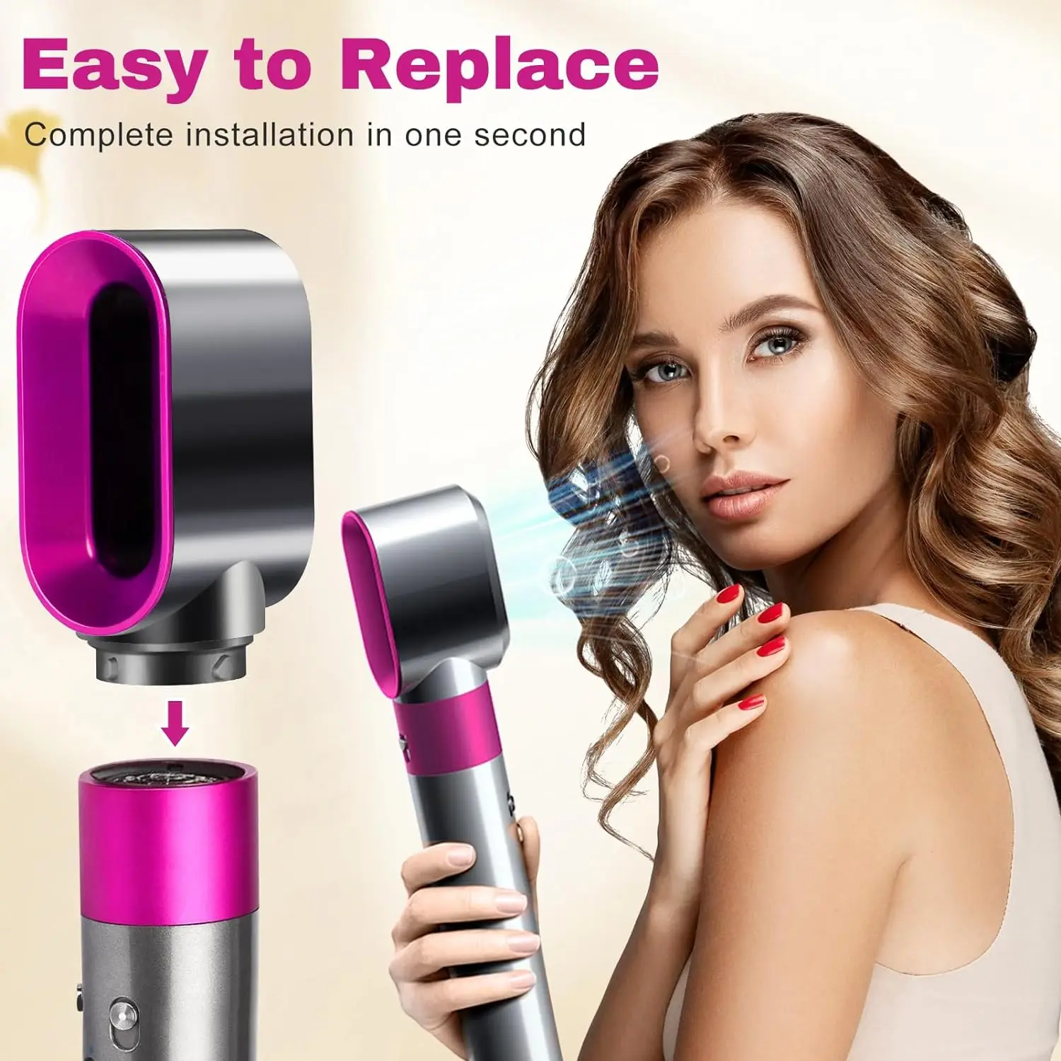 Hair Styler Curler Modeling Nozzle For Dyson Airwrap HS01 HS05 SenCiciMen X9 Hair Dryer Pre-Styling Nozzle Accessories Parts