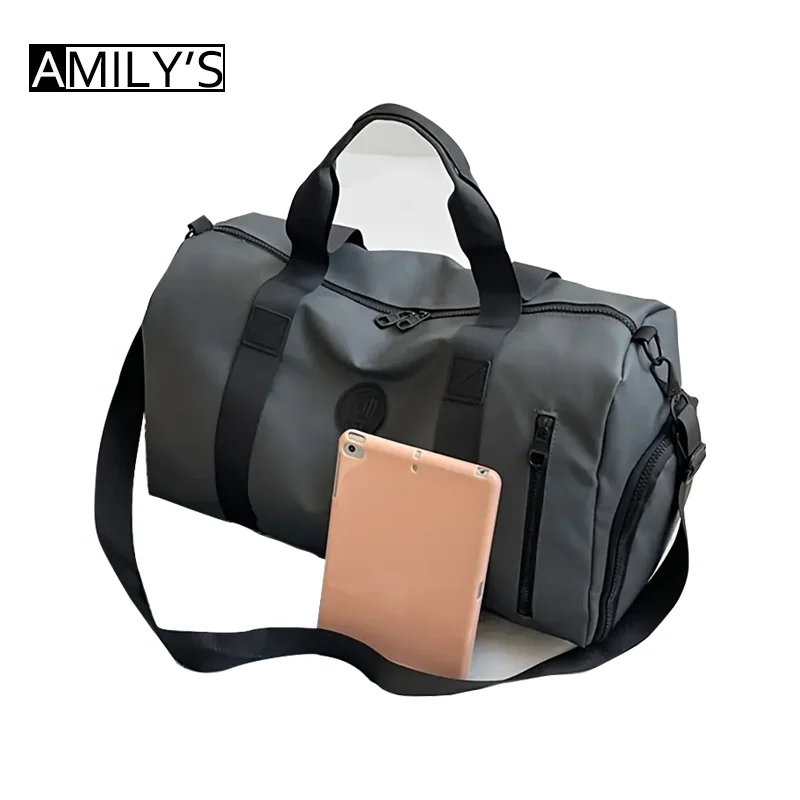 High Capacity Solid Color Travel Bags Hot Sale  Simplicity Multiple Pockets Waterproof  Sports Yoga Luggage Bags