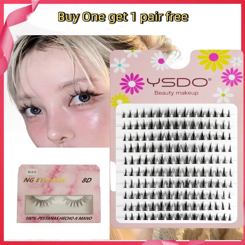 

1 Box Cluster Eyelashes With Free Lash Gifts Lower Eyelashes Lash Extension Natural Soft Lash Cross Curling False Eyelashes