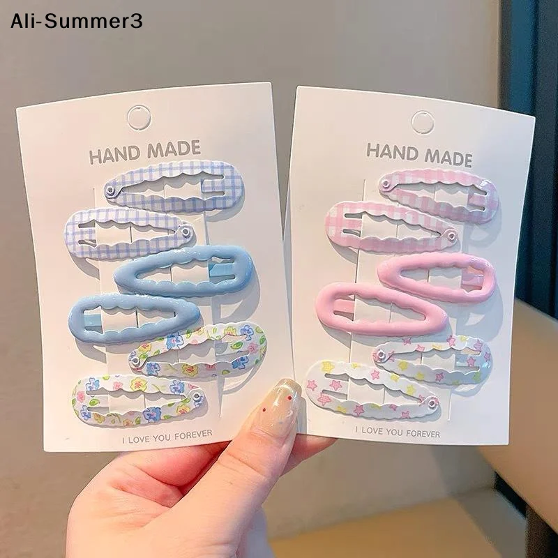【Ay3】Süße Spitzen-Haarspangen für Mädchen, bunte koreanische Blumen-BB-Haarklammern, Kinder-Pony-Haarspangen, rutschfeste Haarspangen-Set, Geschenk
