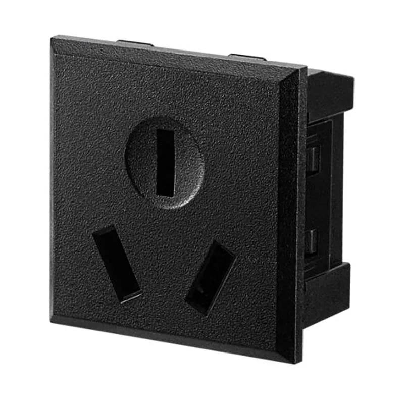 Supply Black Card-type AU 16A 250V power socket embedded Australian standard desktop socket DC charging power socket module