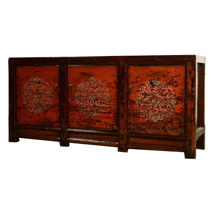 Chinese antique hand-painted living room storage sideboard buffet cabinet