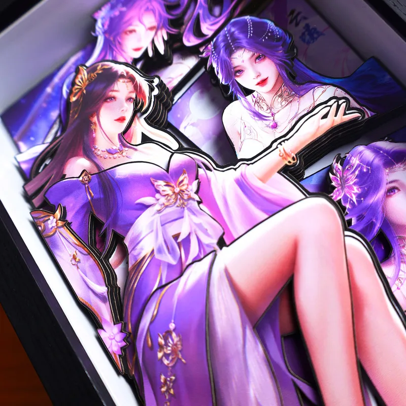 Nuovo Mondo Perfetto Anime Del Fumetto 3D Arte Pittura Huo Ling Er Yunxi Figura Del Fumetto Raccogliere Immagine Fatta A Mano Desktop Decora Regali
