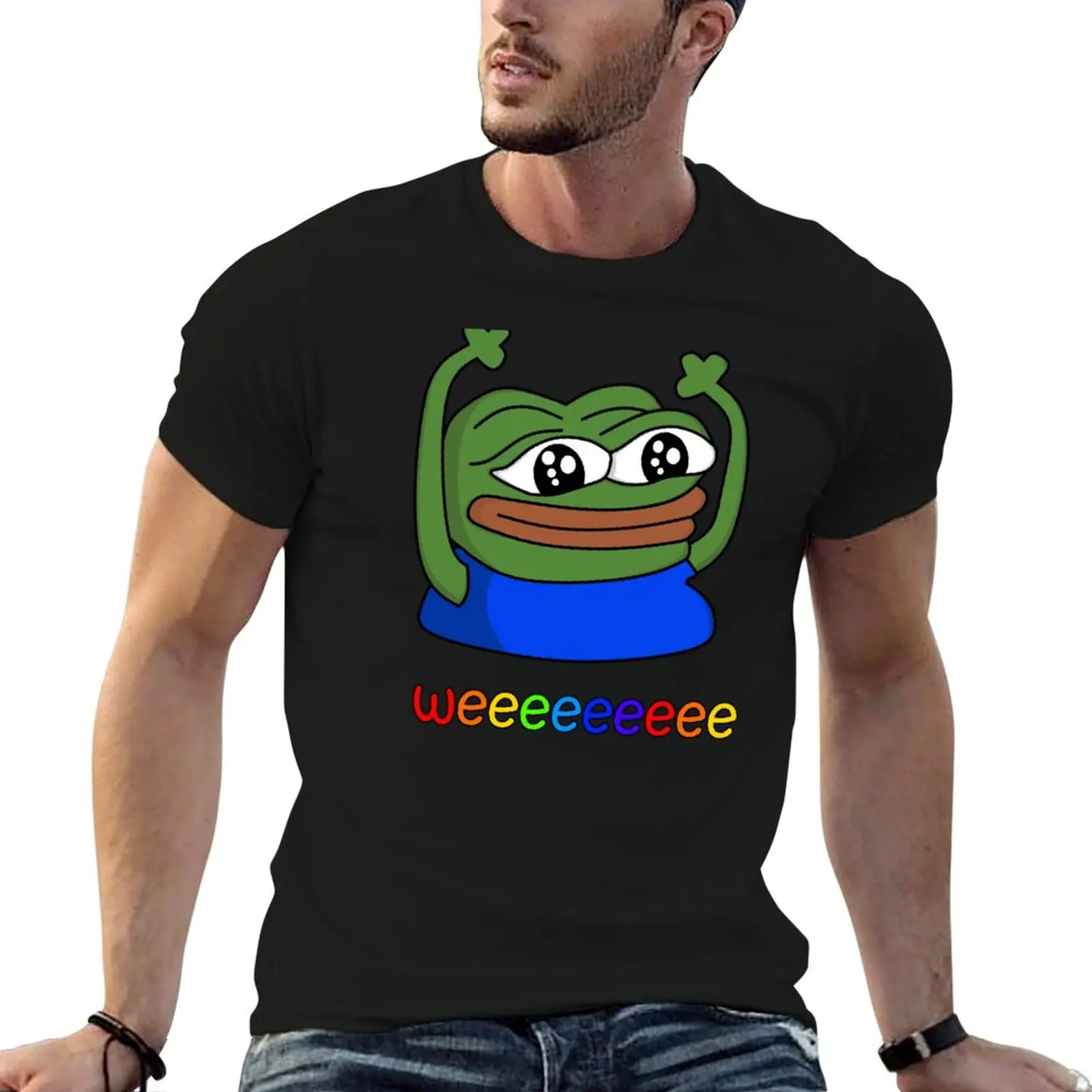 HYPERS PepeHype weeeeeeeee T-Shirt Big Size Simple T-Shirt