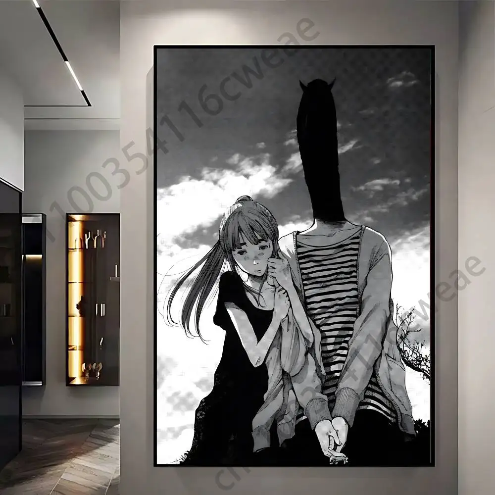G-Goodnight Anime P-Punpun Poster Self-adhesive Art Waterproof Paper Sticker Coffee House Bar Room Wall Decor