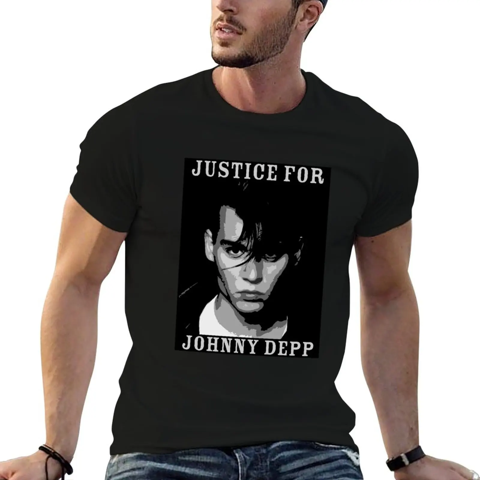 Justice For Johnny Depp T-Shirt Casual Fashion Print Tee Top