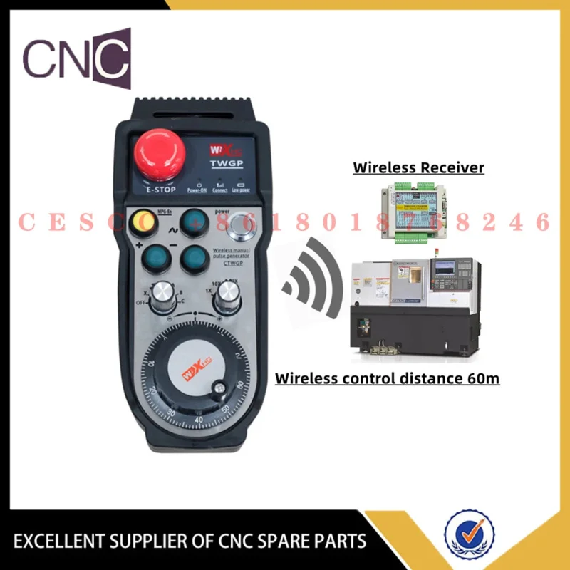 Gantry wireless electronic emergency stop hand pulse machine tool industrial remote control CNC system handwheel